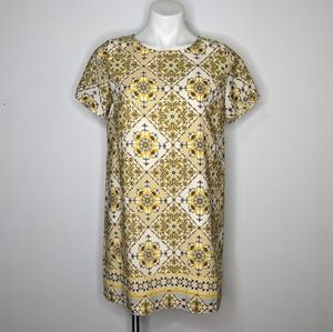 Lulus Dandy Lion yellow kaleidoscope shift dress M